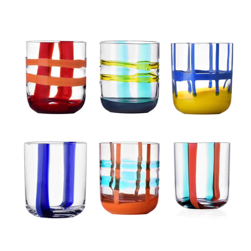 Ichendorf Milano Set of 6 Abstract Patterned Tumblers, 350ml