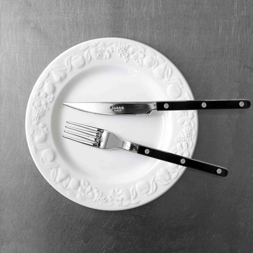Sabre Paris Black Bistrot 4 Piece Cutlery Set in Gift Box