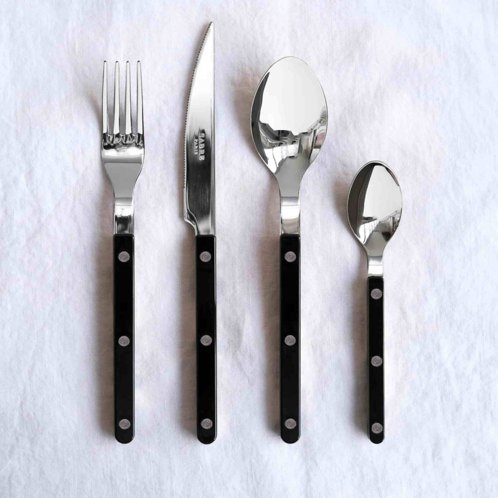Sabre Paris Black Bistrot 4 Piece Cutlery Set in Gift Box