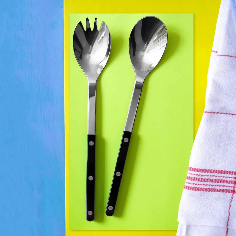 Sabre Paris Black Bistrot Salad Serving Set in Gift Box