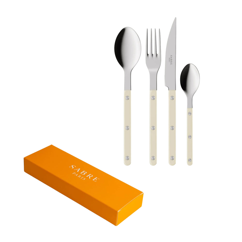 Sabre Paris Ivory Bistrot 4 Piece Cutlery Set in Gift Box