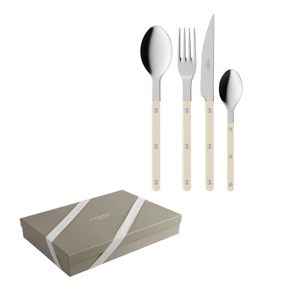 Sabre Paris Ivory Bistrot 24 Piece Cutlery Set in Gift Box