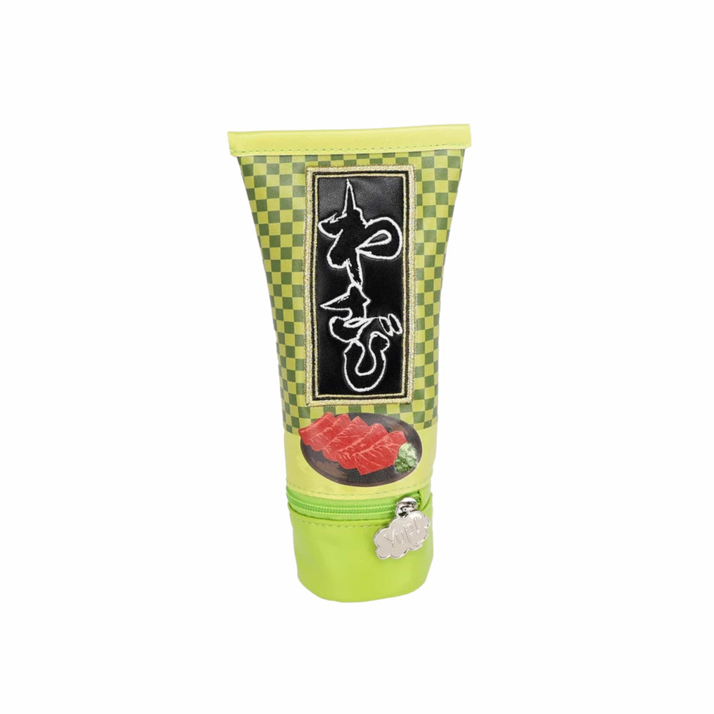 Vegan Leather Wasabi Zippered Pouch, 19cm