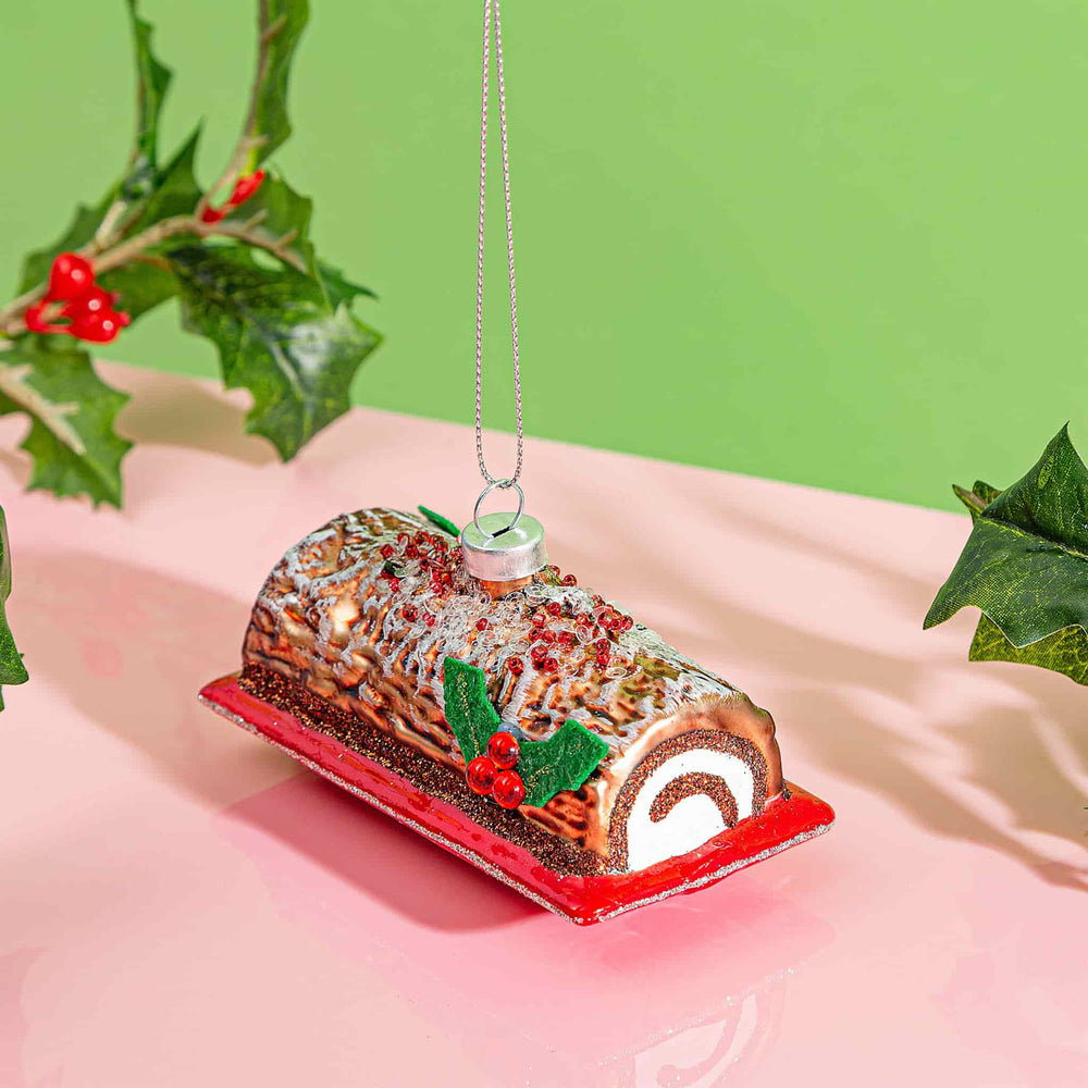 Yule Log Bauble Tree Decoration