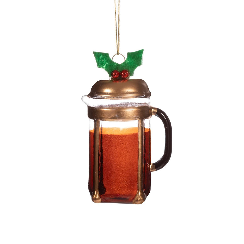 Cafetiere French Press Bauble Tree Decoration