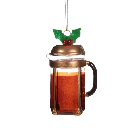 Cafetiere French Press Bauble Tree Decoration