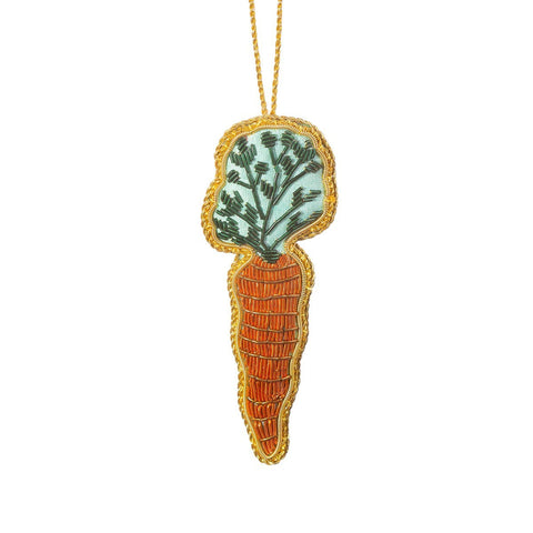 Zari Embroidered Carrot Tree Decoration
