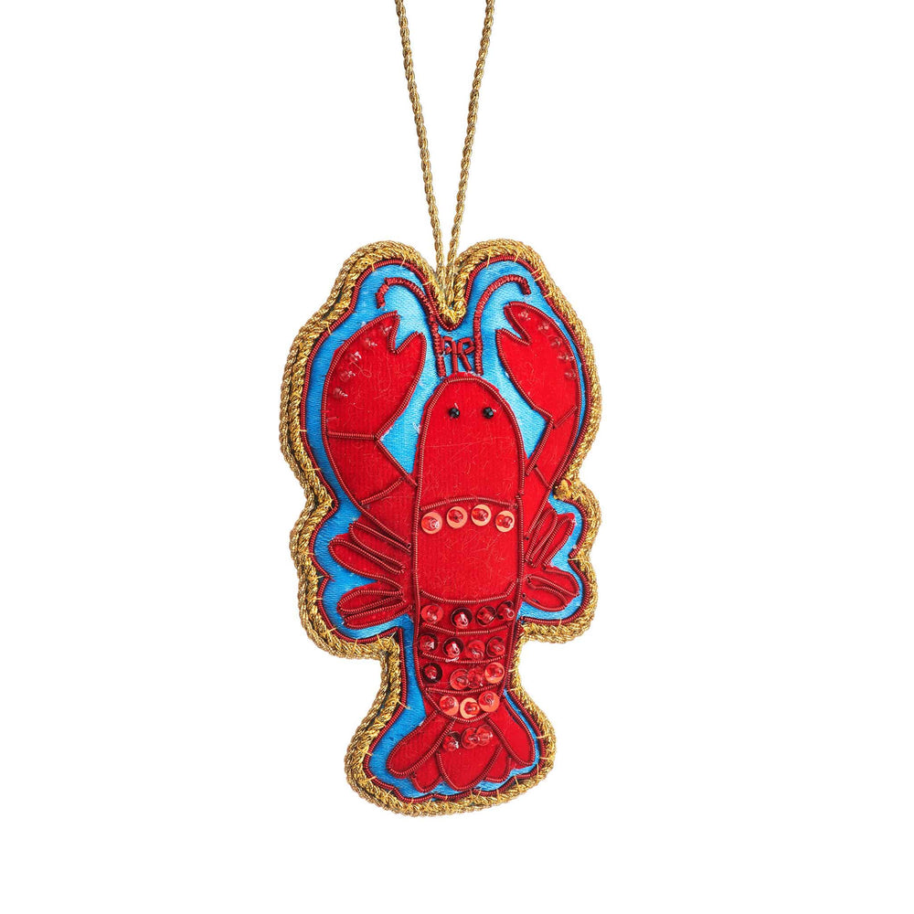 Zari Embroidered Lobster Tree Decoration