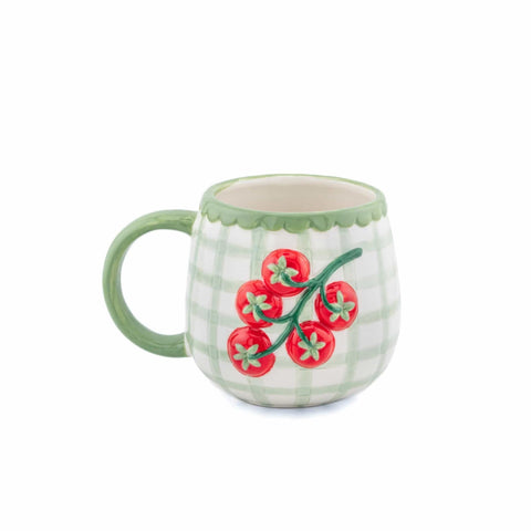 Handpainted Tomato Ceramic Mug, 450ml