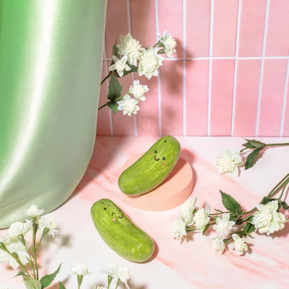 Pickle Ceramic Salt & Pepper Shakers