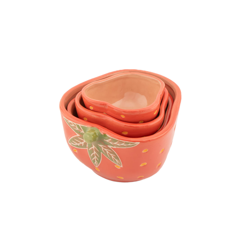 Strawberry Ceramic Measuring Cups