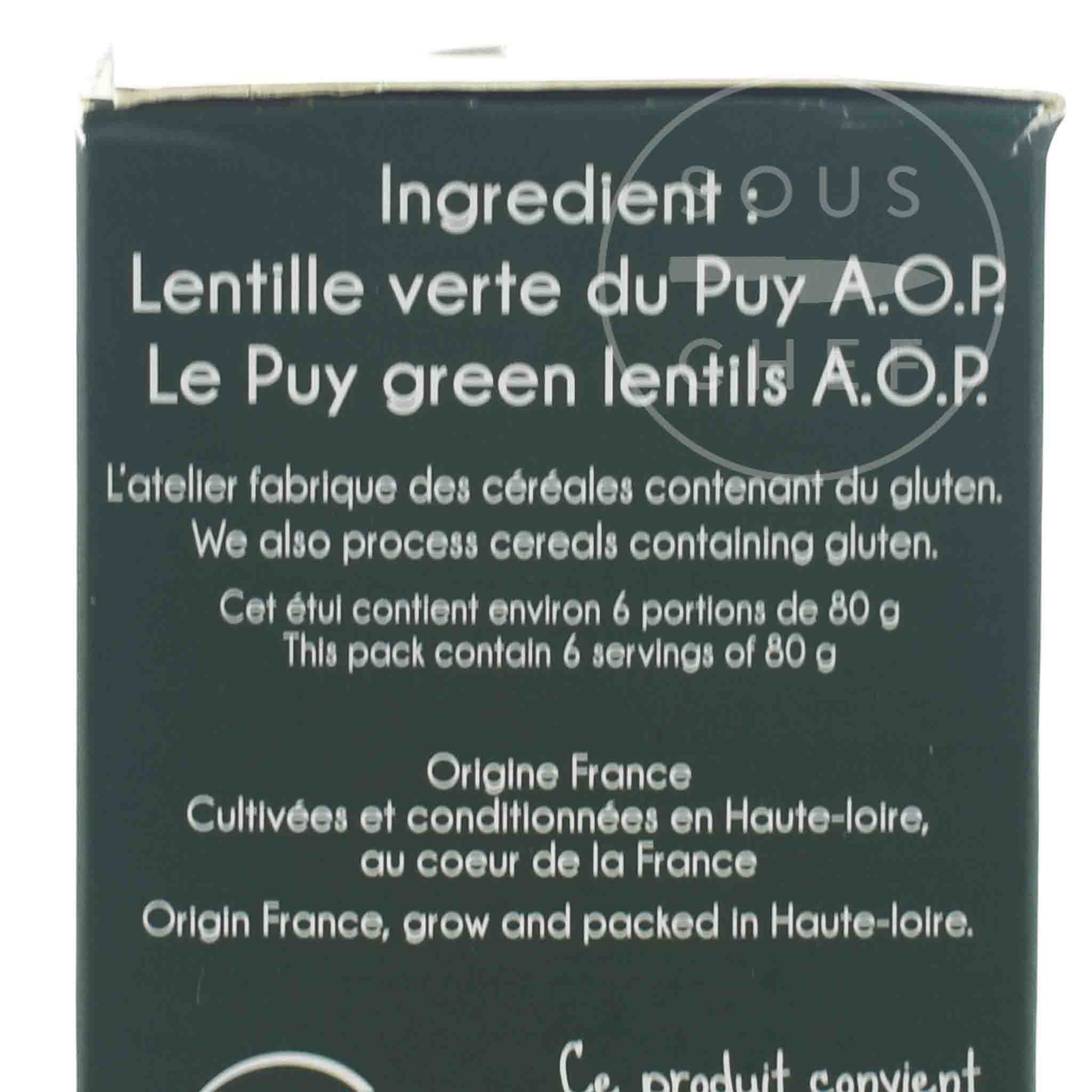 Sabarot AOP Green Puy Lentils, 500g