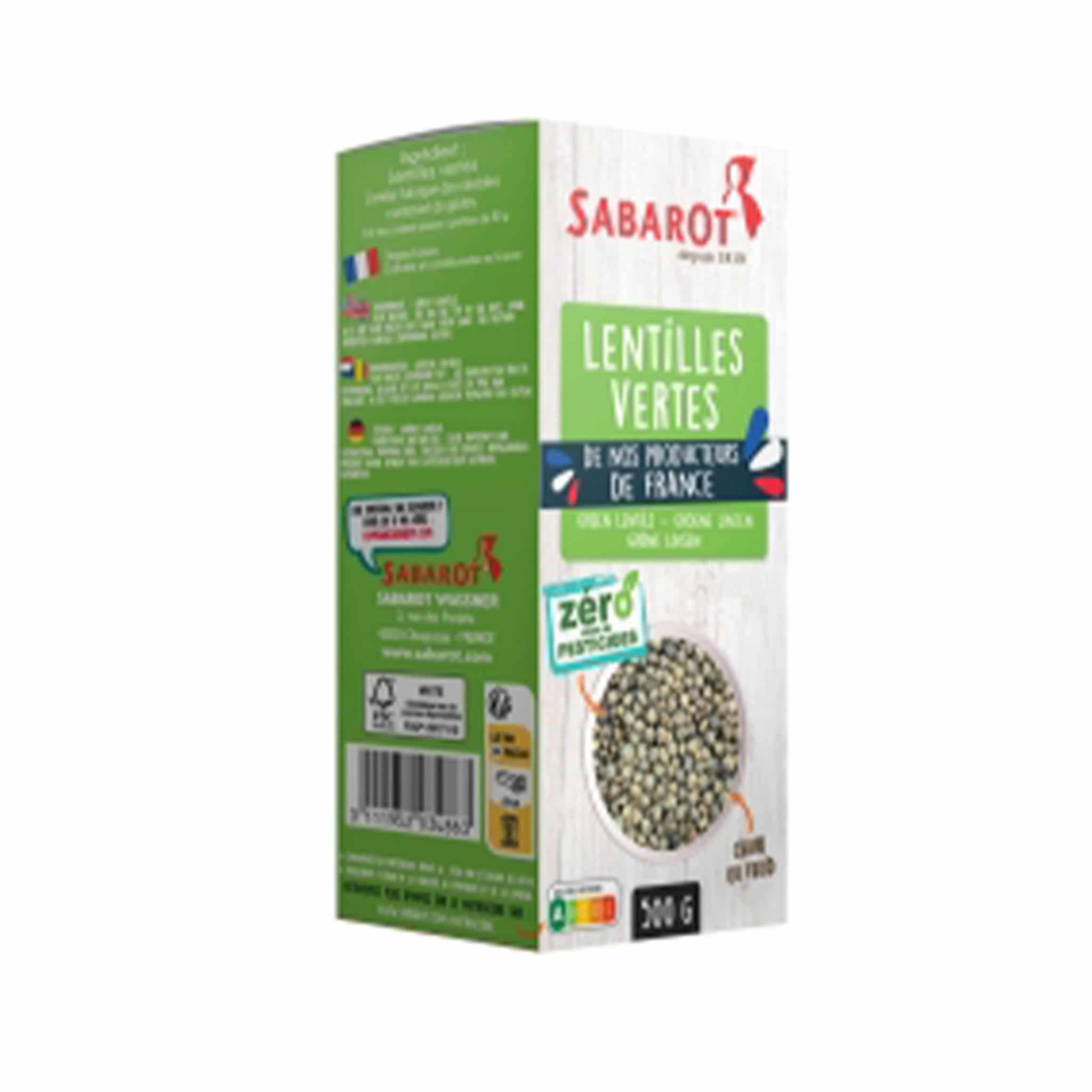 Sabarot French Green Lentils, 500g