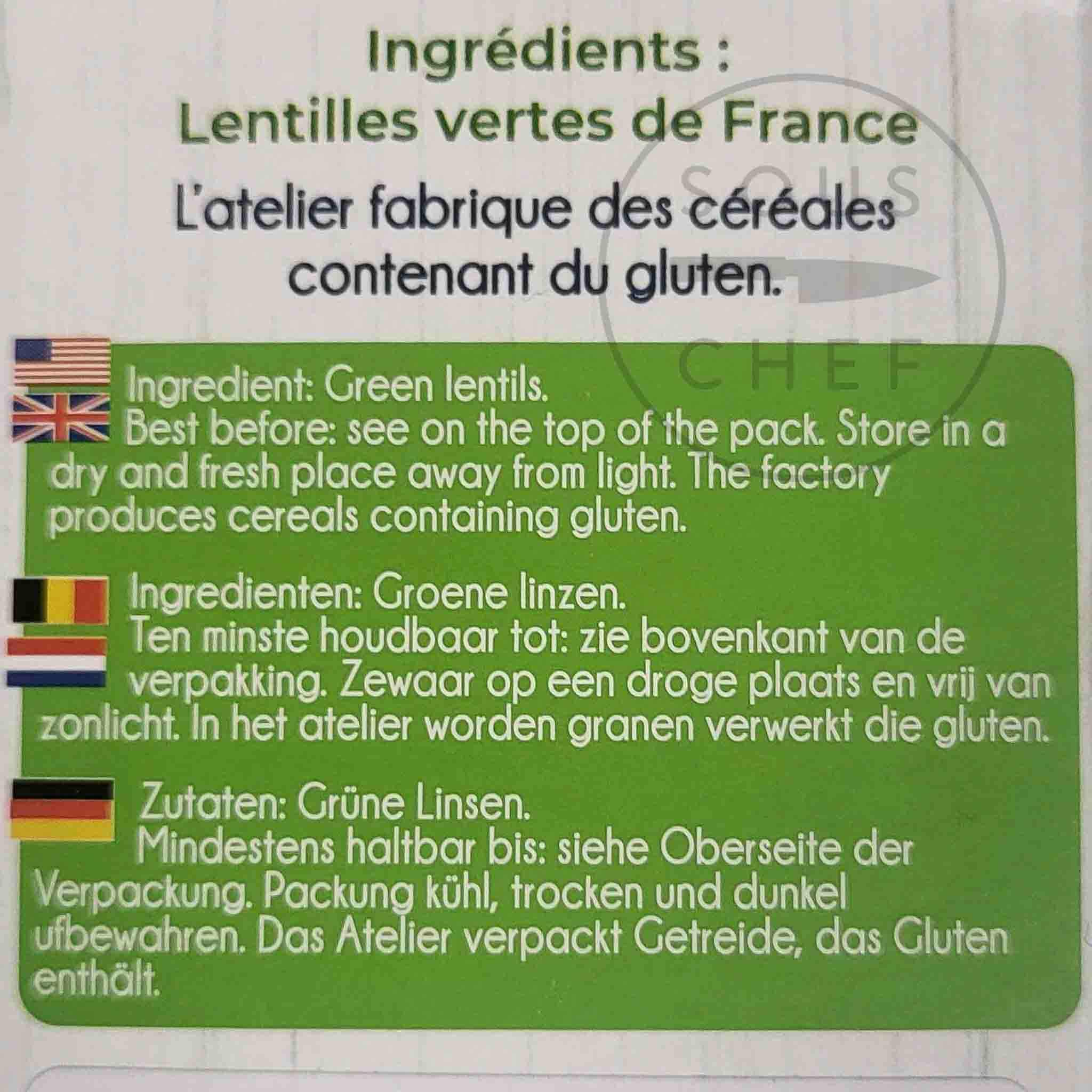 Sabarot French Green Lentils, 500g