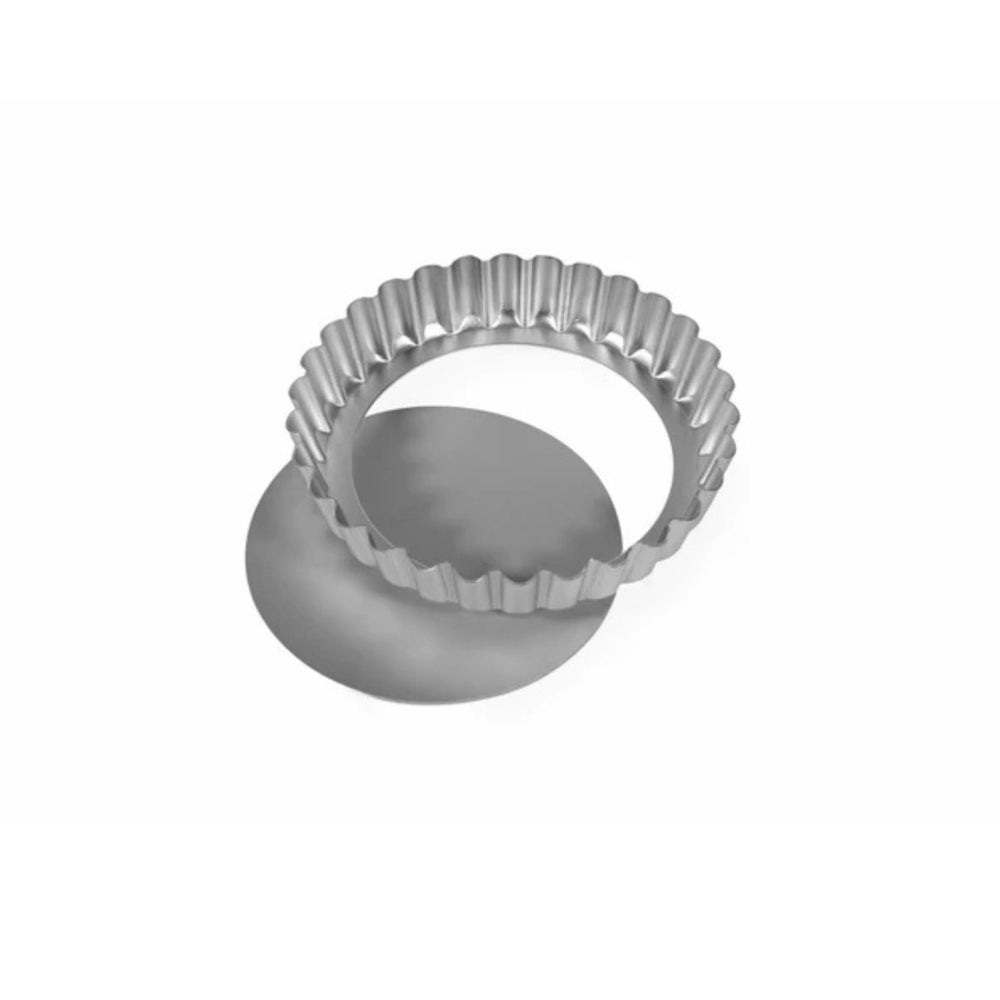 Silverwood Bakeware Silver Anodised Continental Flan with Loose Base, 12cm