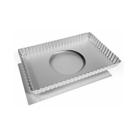 Silverwood Bakeware Silver Anodised Quiche Provencale Tin with Loose Base, 12x8in