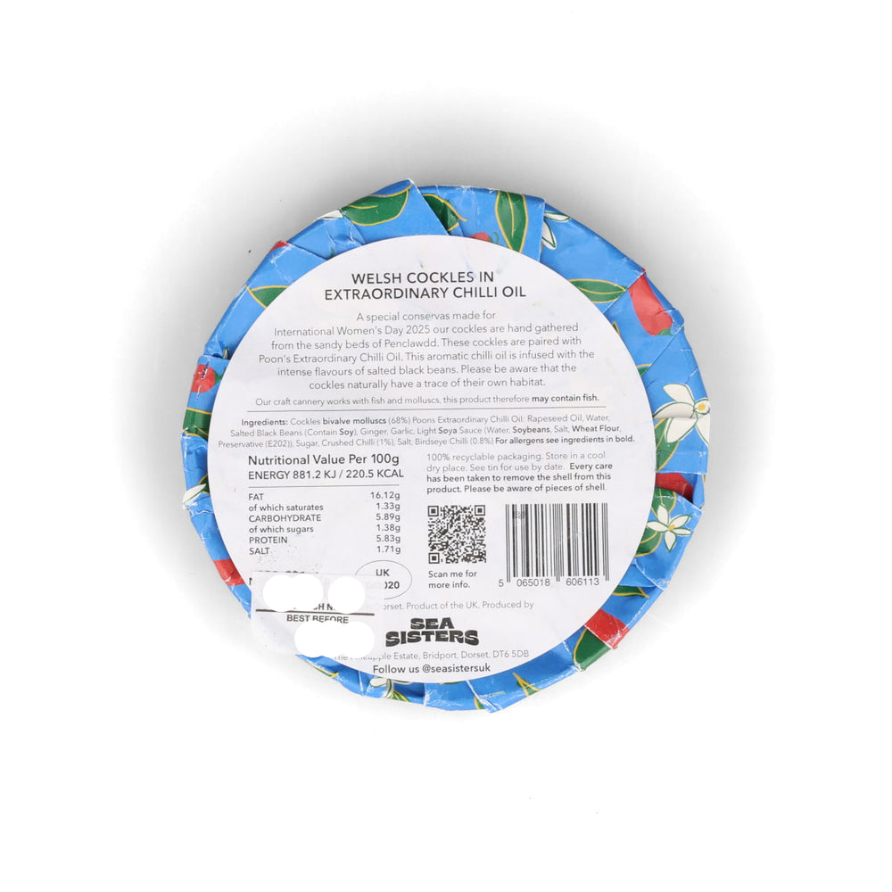 Sea Sisters x Poon's Limited Edition Welsh Cockles in Chilli Oil, 115g