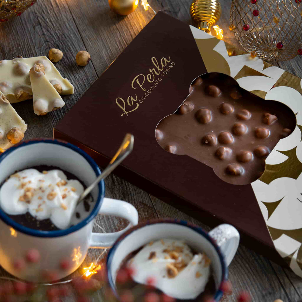 La Perla di Torino Milk Chocolate Slab with Whole Roasted Hazelnuts, 450g