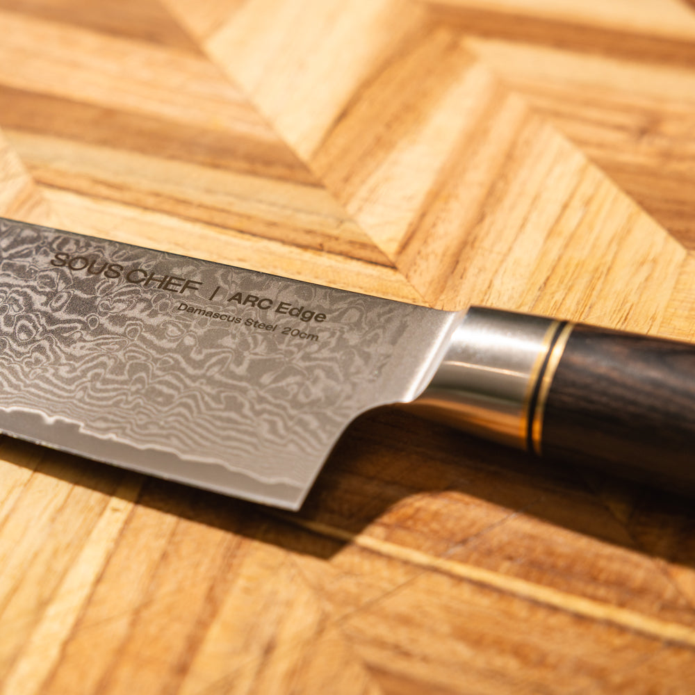 Sous Chef ARC Edge Damascus Steel Knife Duo