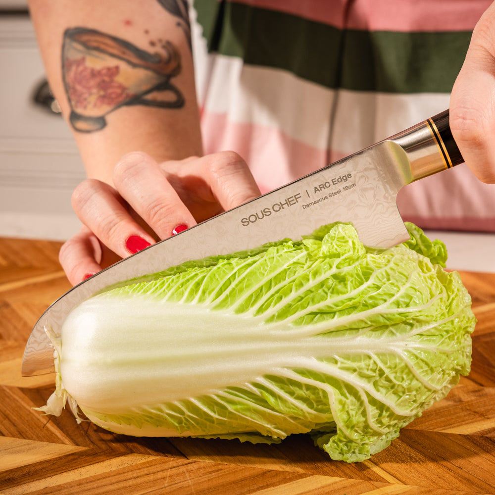 Sous Chef ARC Edge Damascus Steel Knife Duo