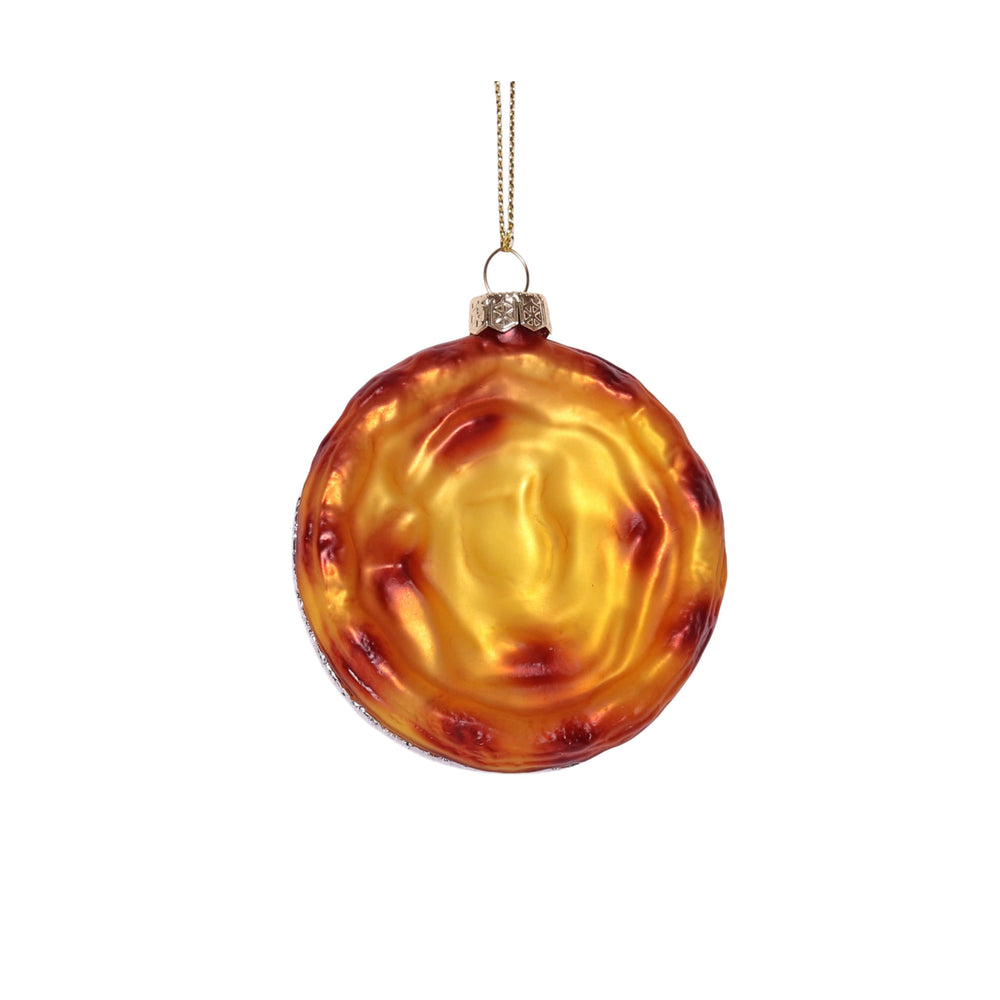 Pastel De Nata Glass Bauble Tree Decoration, 7cm