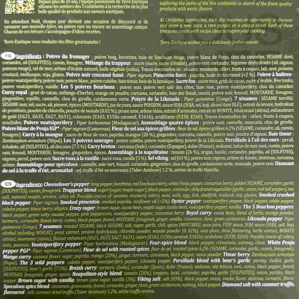 Terre Exotique The Spice Discovery Advent Calendar