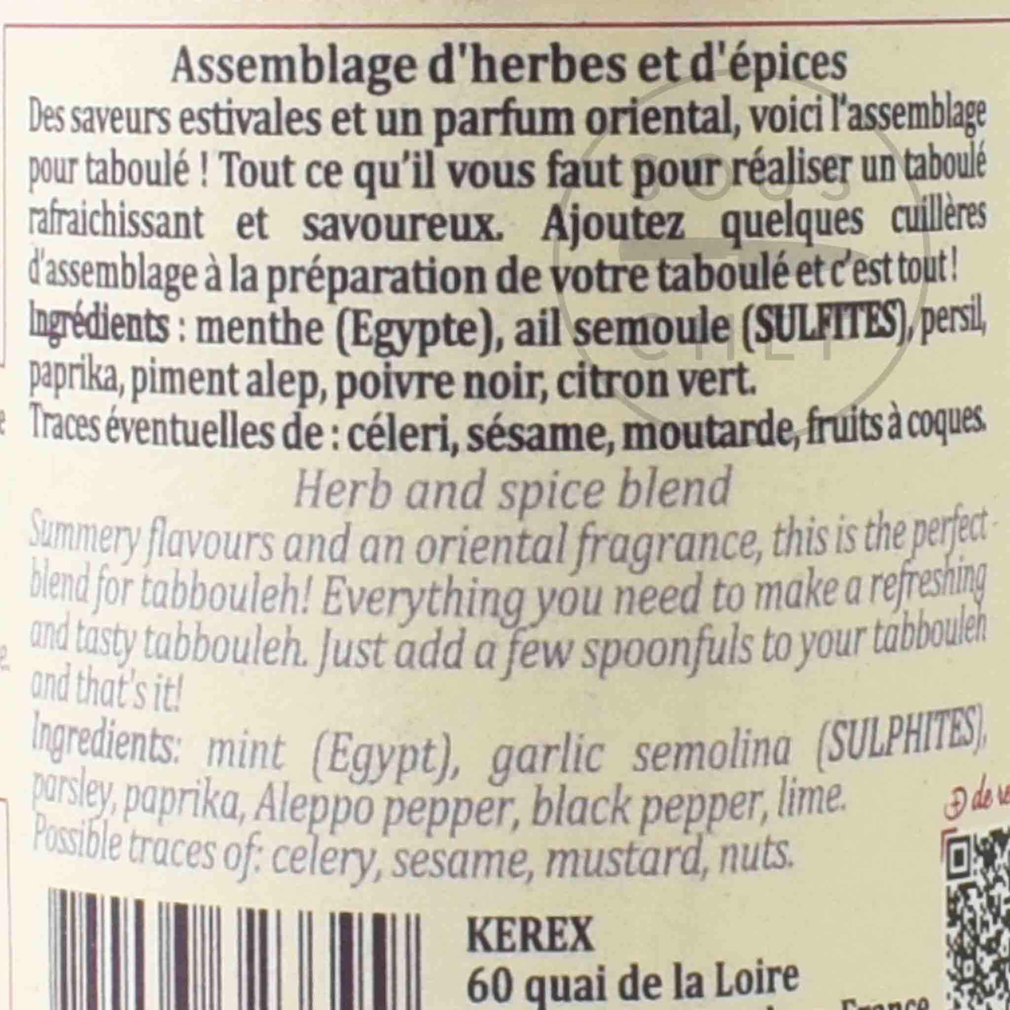 Terre Exotique Tabbouleh Spice Blend, 20g