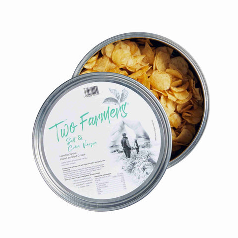 Two Farmers Salt & Cider Vinegar Potato Crisps in Sharing Tin, 500g