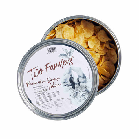 Two Farmers Herefordshire Sausage & Mustard Potato Crisps in Sharing Tins, 500g