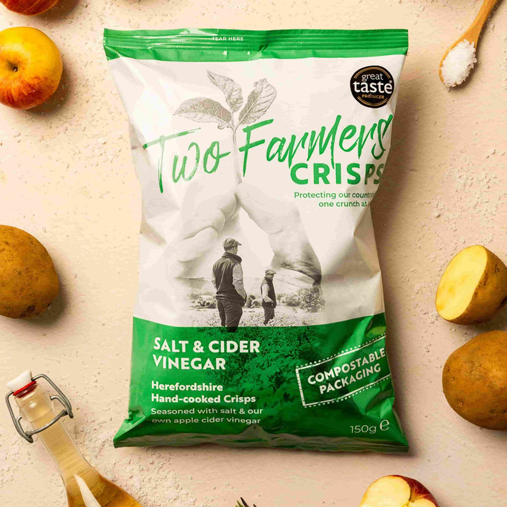 Two Farmers Salt & Cider Vinegar Potato Crisps, 150g