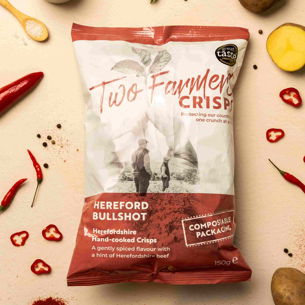 Two Farmers Hereford Bullshot Potato Crisps, 150g