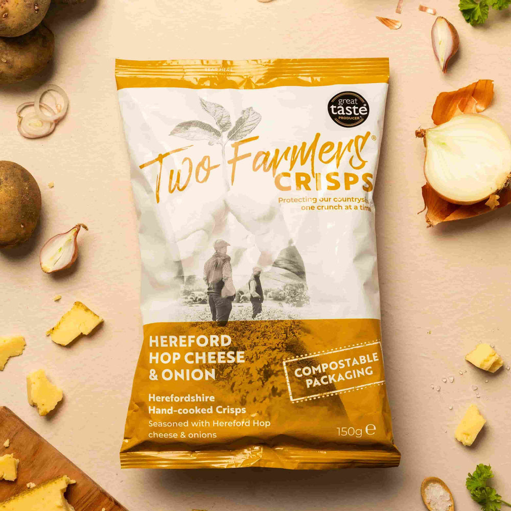 Two Farmers Hereford Hop Cheese & Onion Potato Crisps, 150g