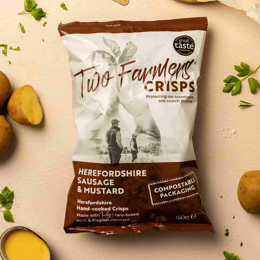 Two Farmers Herefordshire Sausage & Mustard Potato Crisps, 150g
