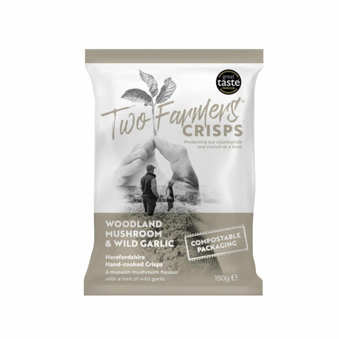 Two Farmers Woodland Mushroom & Wild Garlic Potato Crisps, 150g