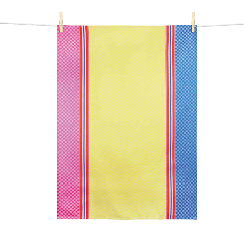 Tissage Moutet Bright Colourblock French French Jacquard Tea Towel