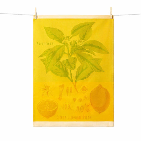 Tissage Moutet Lemon French Jacquard Tea Towel