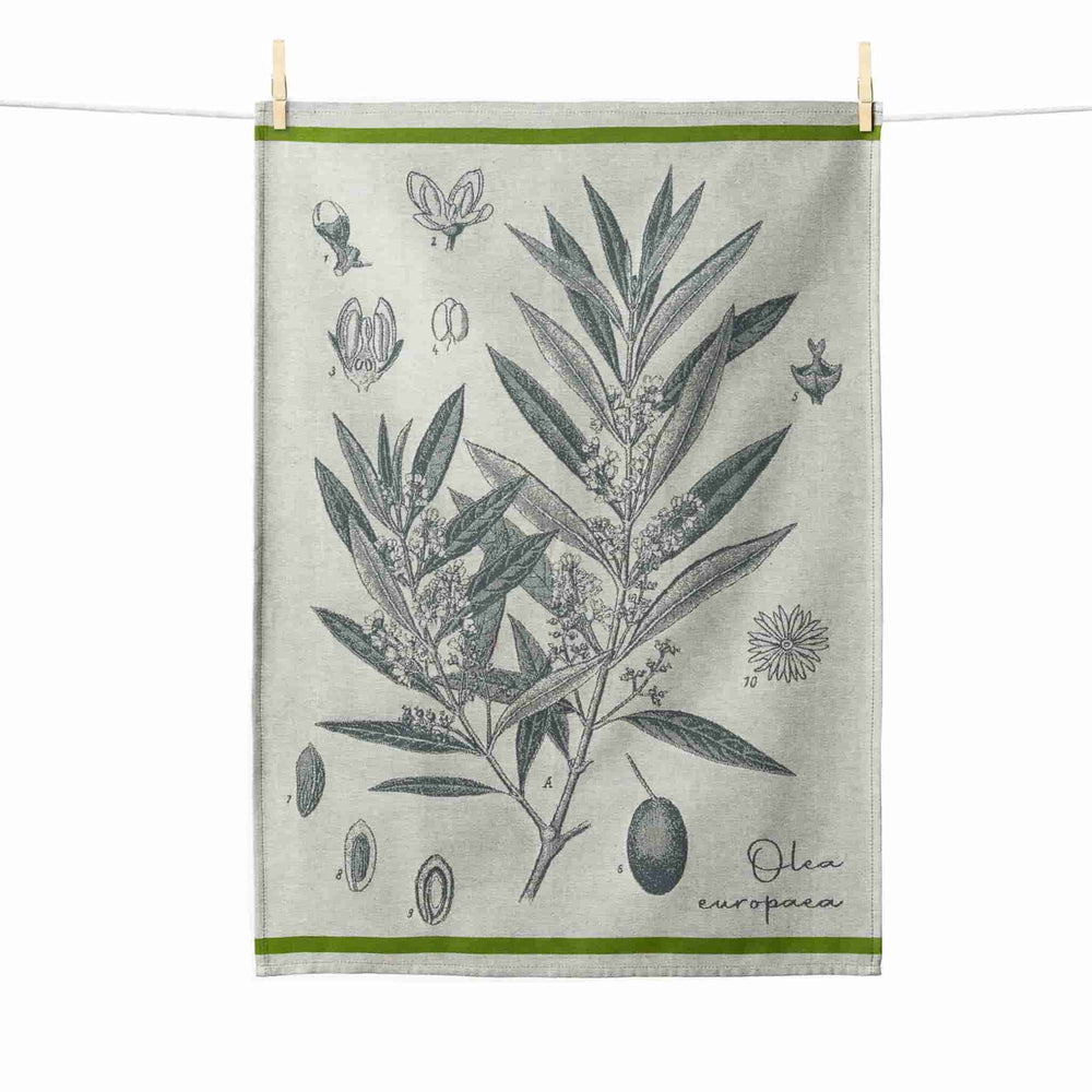 Olive French Jacquard Tea Towel