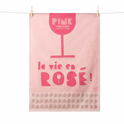 Tissage Moutet La Vie en Rose French Jacquard Tea Towel