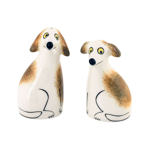 Hannah Turner Set of 2 Dog Salt & Pepper Shakers, 9.5cm