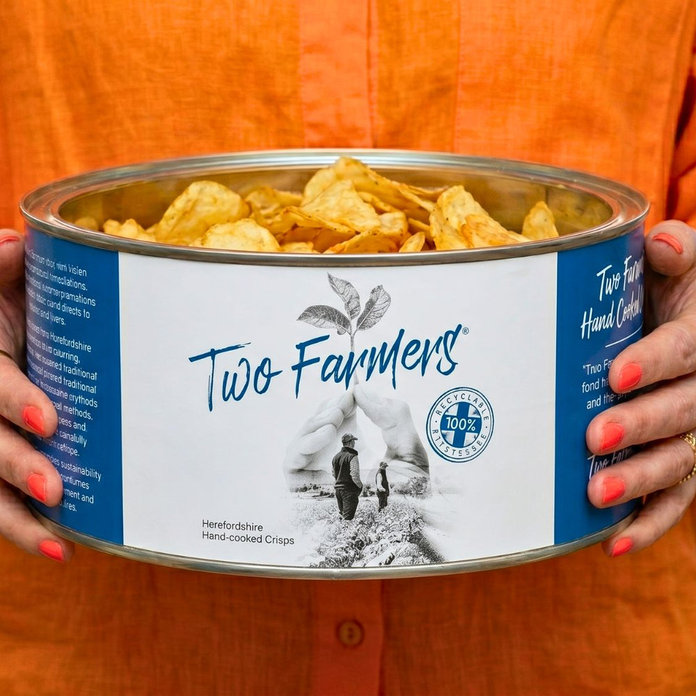 Two Farmers Hereford Hop Cheese & Onion Potato Crisps in Sharing Tin, 500g