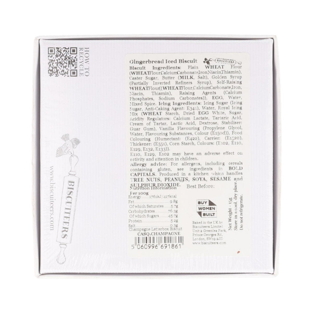 Biscuiteers Champagne Letterbox Iced Biscuit, 15g