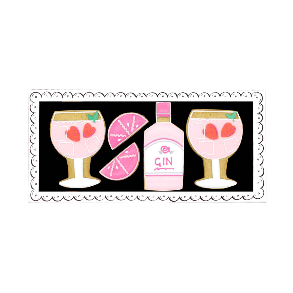 Biscuiteers Gin & Tonic Large Letterbox Iced Biscuits, 65g