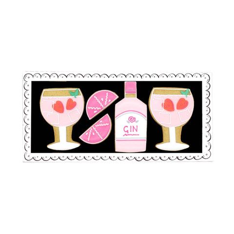 Biscuiteers Gin & Tonic Large Letterbox Iced Biscuits, 65g