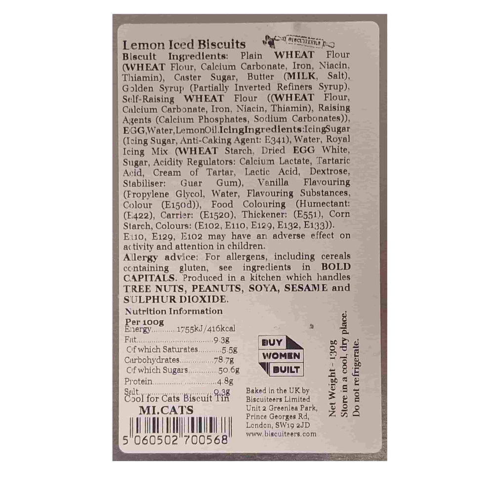 Biscuiteers Cool for Cats Iced Biscuits in Tin, 130g