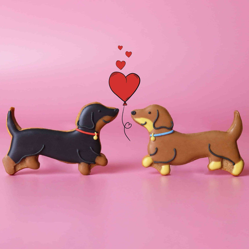 Biscuiteers Pair of Sausages Letterbox Iced Biscuits, 15g