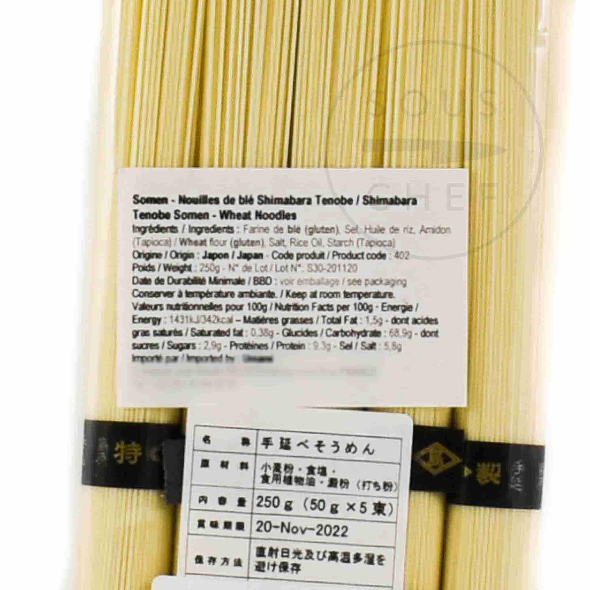 Somen Thin Wheat Noodles Shimabara Tenobe, 250g