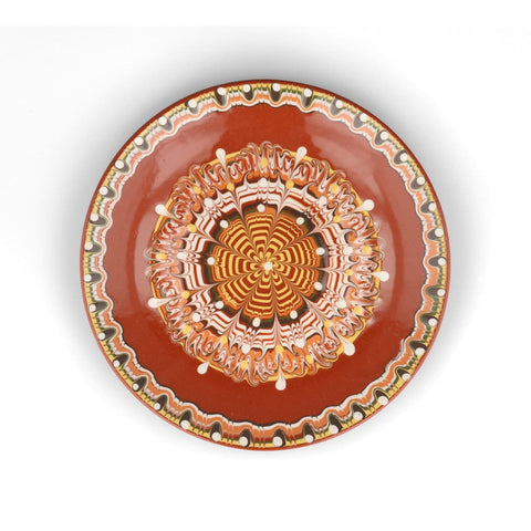 Bulgarian Troyan Brown Dinner Plate, 26cm