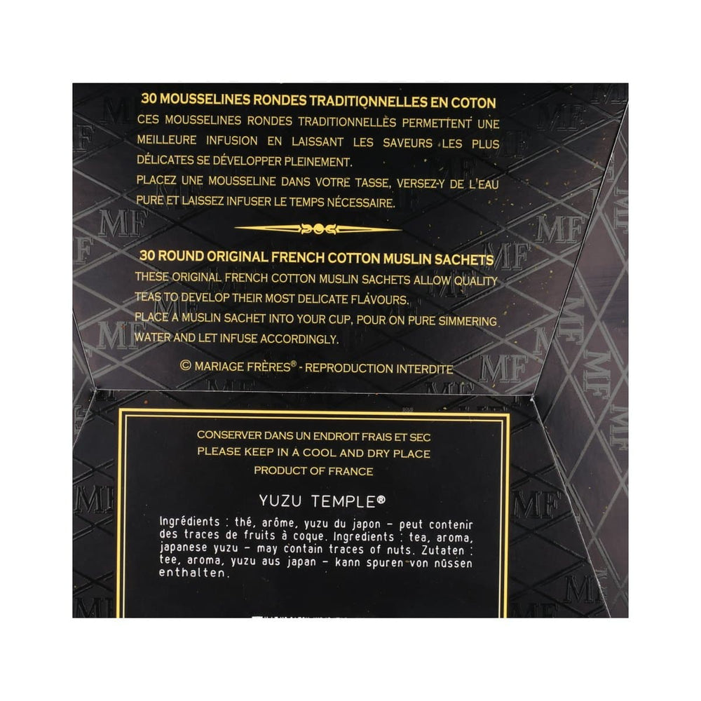 Mariage Freres Yuzu Temple Tea Bags, 75g