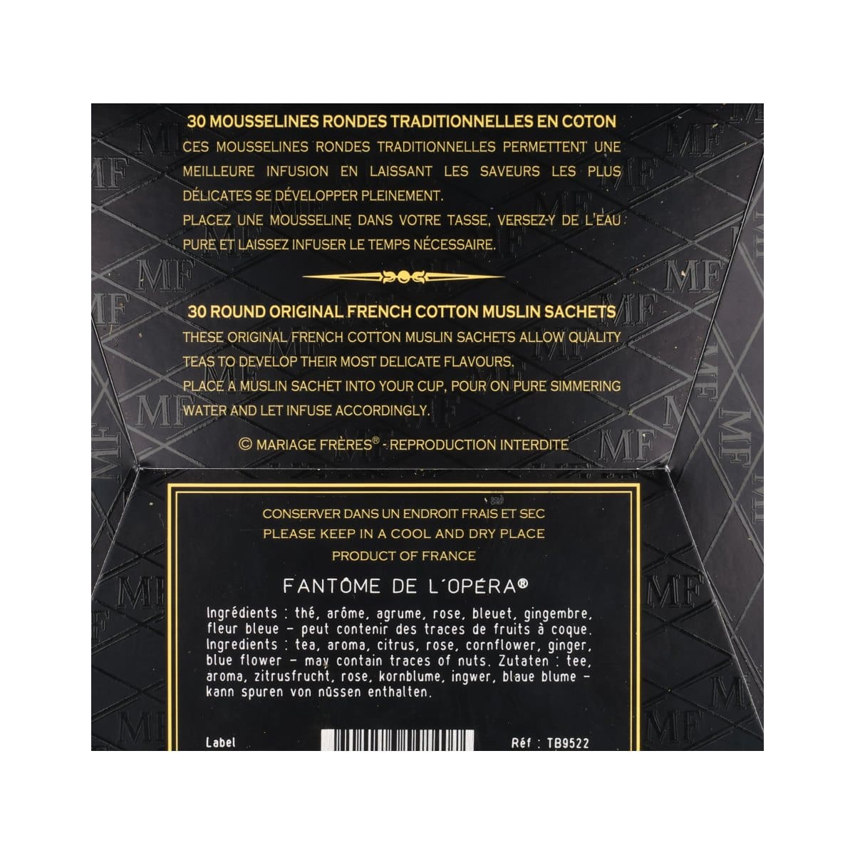 Mariage Freres Fantome de l'Opera Green Tea Bags, 75g | Buy online