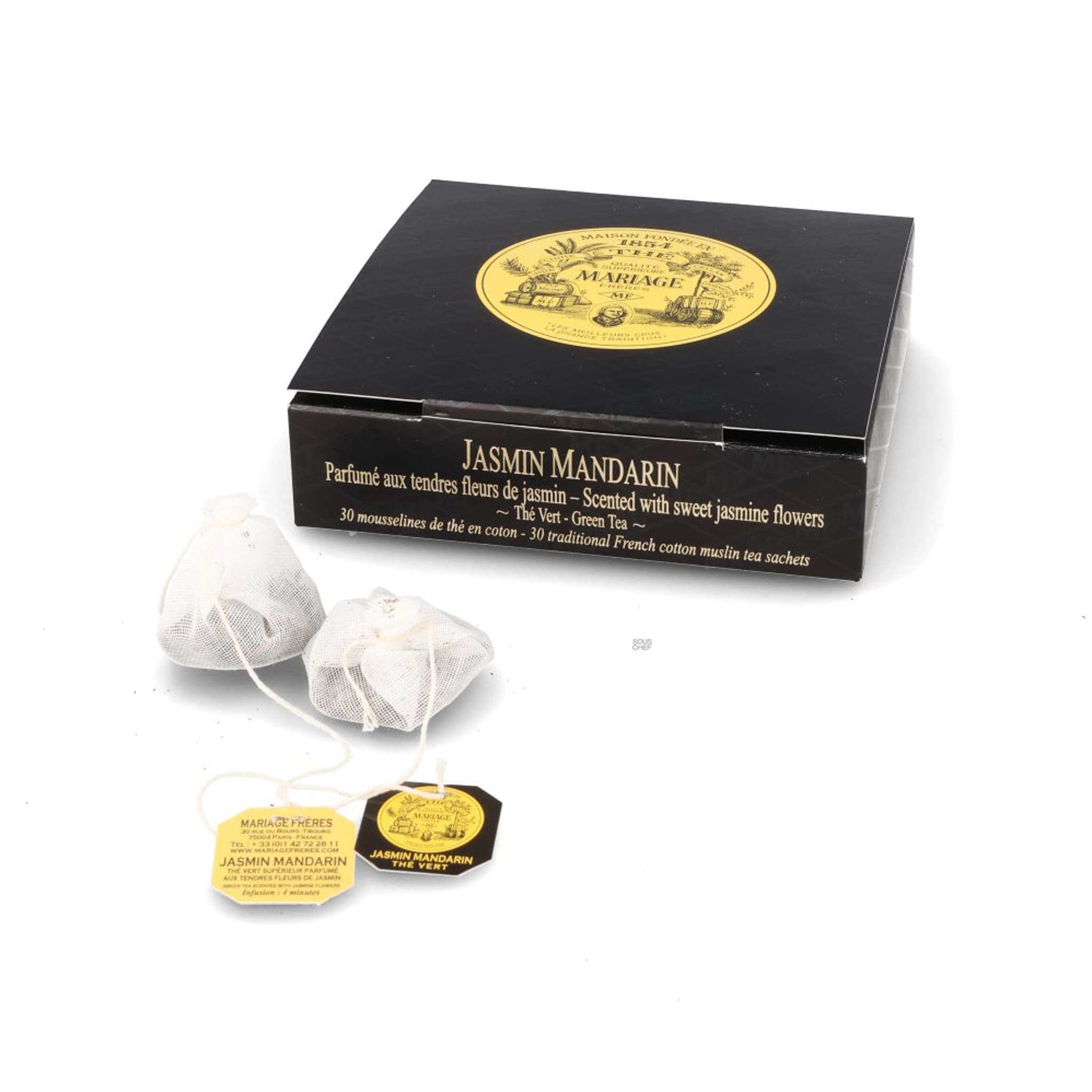 Mariage Freres Jasmin Mandarin Green Tea Bags, 75g | Buy online UK